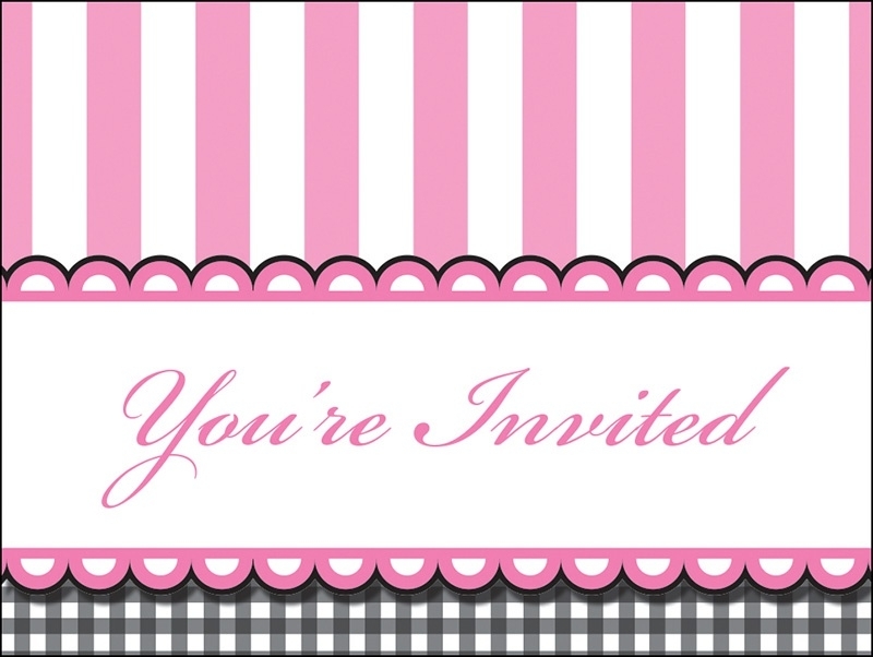 "Sweet Baby Feet Pink" uitnodigingen