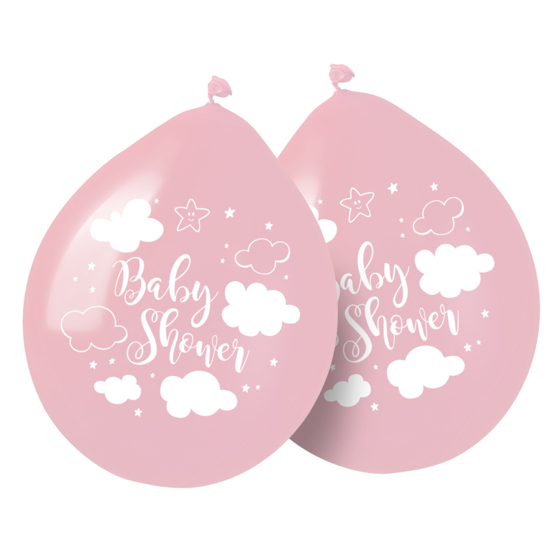 "Little Cloud" Babyshower Pink ballonnen 8 stuks