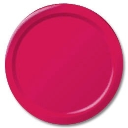 Feest Bord effen Hot Pink / 23cm