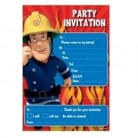 Brandweerman Sam / Feest uitnodigingen