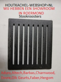 Gietijzer grondrooster 22x15cm dikte +/- 10mm .RZH ZWART (Spartherm)