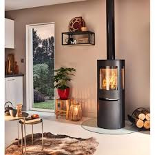 Aduro H1 Combi Holz- & Pelletofen zusammen. Heizleistung 3-9 KW