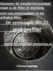 Abcat rookgasfilter  RVS L100 cm , Ø150mm.(Katalysator) RZH.4043