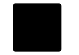 vloerplaat 2mm dik vierkant met afgeronde hoeken poedercoating zwart 90 x 90 cm  RZD.110/14.00517100008