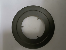 Rozet zwart binnenmaat 80mm buitenmaat 150mm
