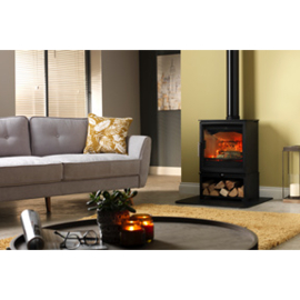 C&J Fireline Woodtec 5 kW-W Breed 514 mm Diep model met Houtvak.RZH.8442