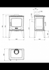 Dovre TAI 35 W houtkachel 3,3 - 8,5 KW