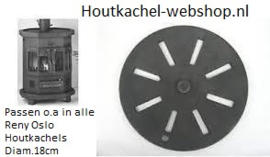 Schudrooster diam.18cm dikte +/- 10mm Gietijzer