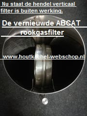de vernieuwde ABCAT Houtrookfilter 33cm. Ø180mm.(Katalysator)Levertijd +/- 3 weken.
