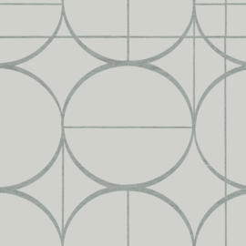 York Wallcoverings Modern Metals behang Sun Circles Fog Silver MD7205