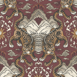 Dutch First Class Khalili behang Tora Maroon 65913