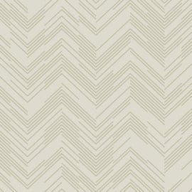 York Wallcoverings Modern Metals behang Polished Chevron Cream Gold MD7225