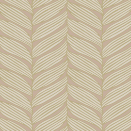 York Wallcoverings Modern Metals behang Luminous Leaves Blush Gold MD7161