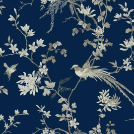 York Wallcoverings Ronald Redding 24 Karat behang Bird and Blossom Chinoiserie KT2171