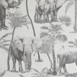 Arthouse Signature Collection behang Safari Elephant Charcoal 296700