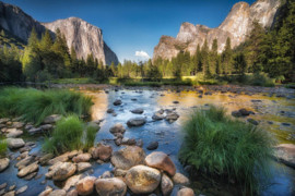 Papermoon Fotobehang Reflectie Van De Yosemite-Rivier