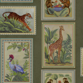 Dutch First Class Wanderlust behang Menagerie Green 92011