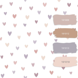 Esta Home Pom Pom Pie behang Hartjes 139754