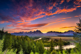 Papermoon Fotobehang Snake River-Zonsondergang