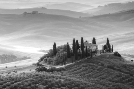 Papermoon Fotobehang Italië Landschap Zwart-Wit