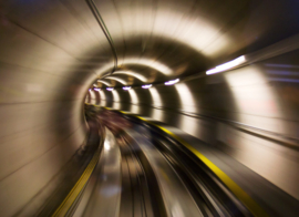 Papermoon Fotobehang Ondergrondse Metro Tunnel
