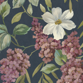 Dutch First Class Wanderlust behang Buddleia Navy 99550