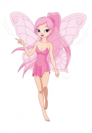 Dutch DigiWalls Olly Fotobehang 13072 Pink Fairy