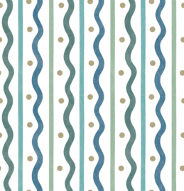 Arthouse Signature Collection 3 behang Squiggle Stripe Blue Green 100386AH