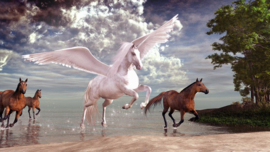 Papermoon Fotobehang Pegasus En Paarden