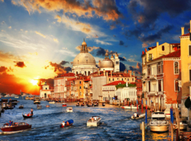 Papermoon Fotobehang Zonsondergang In Venetië
