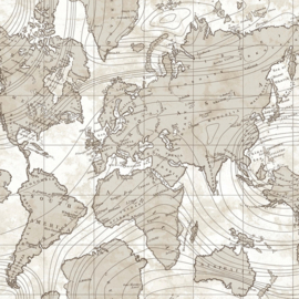 Noordwand Friends & Coffee behang Wereldkaart 16657