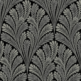 York Wallcoverings Black & White Resource Library behang Shell Damask BW3951