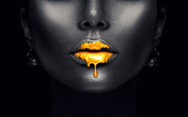 Papermoon Fotobehang Abstracte Gouden Make-up