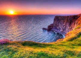 Papermoon Fotobehang Zonsondergang Bij De Moher Cliffs