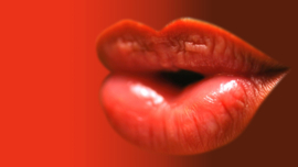 Papermoon Fotobehang Rode Lippen