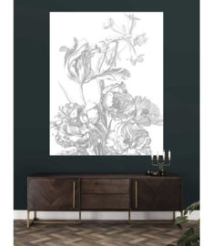 KEK Amsterdam Book I Wallpaper Panel Engraved Flowers PA-015