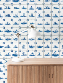 KEK Amsterdam Landscapes & Marble behang Royal Blue Tiles WP-372