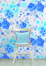 Behangexpresse Happy Living Wallprint Rosita Blue TD4044