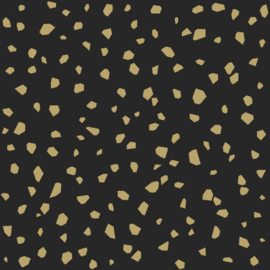 Esta Home Black & White - with a splash of gold behang Terrazzo 139134