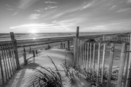 Papermoon Fotobehang Strandhek Zwart-Wit