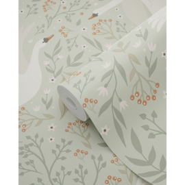 Esta Home Pom Pom Pie behang Zwanen 130960