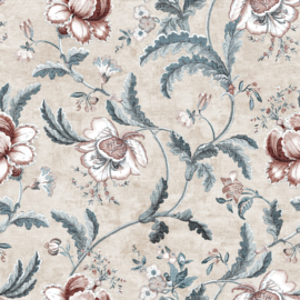 Dutch First Class Heritage Tales behang Tapestry Floral Tapestry Floral Vermilion Blue 100042EH