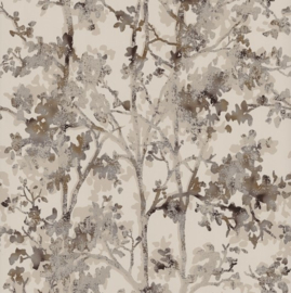 York Wallcoverings Modern Metals behang Shimmering Foliage Khaki Multi NW3584