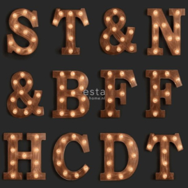 Esta Home #FAB Houten licht letters behang 138852