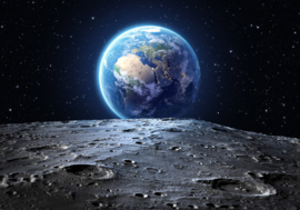 Papermoon Fotobehang Aarde Vanaf De Maan