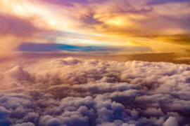 Papermoon Fotobehang Uitzicht Boven De Wolken