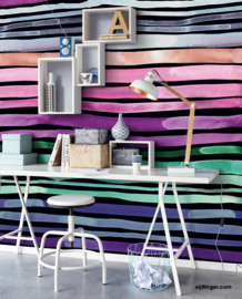 Eijffinger Stripes+ Wallpower 377216 Aquastripe Dark