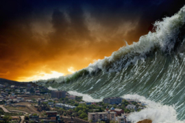 Papermoon Fotobehang Apocalyptische Tsunami