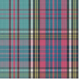 Cole & Son Vivienne Westwood behang MacAndreas Tartan Cyan Magenta 130/1001
