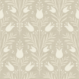Dutch First Class Heritage Tales behang Heritage Tulip Taupe 100027EH